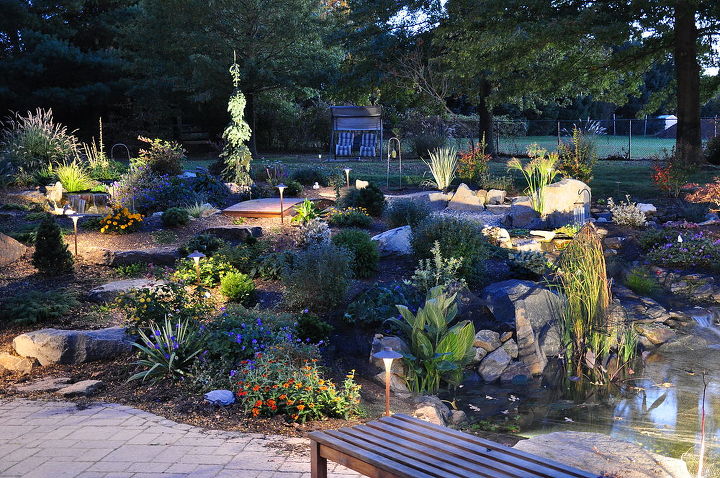 charity event for local food bank evening water garden tour great water feature and, landscape, ponds water features, Some of the ponds featured on last years tour