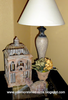 bird cage makeover and new vignette with thrift store finds, chalk paint, painting, repurposing upcycling, Vignette