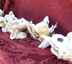 oyster shell flower vase table center pieces, crafts