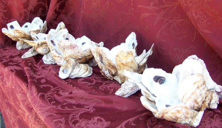oyster shell flower vase table center pieces, crafts