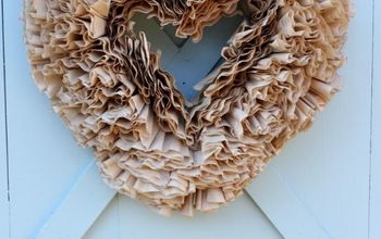 How to Make a Heart Shaped Coffee Filter Wreath