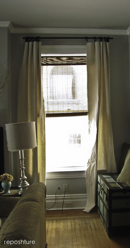 cortinas de flecos sin coser y barras de cortina diy