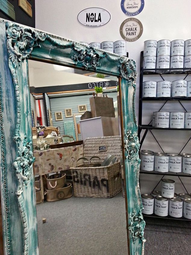 dry brush dab and dibble a mirror with chalk paint by annie sloan, chalk paint, painting, repurposing upcycling