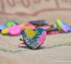glitter crayon heart valentines day cards, crafts, repurposing upcycling, seasonal holiday decor, valentines day ideas