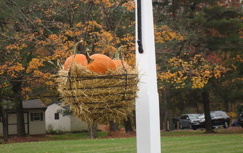 fall outside decorating