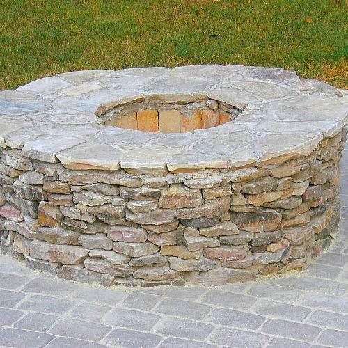 down home southern firepit, concrete masonry, diy, how to, outdoor living, Our new firepit