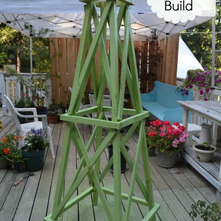 latest easy to build obelisk, diy, gardening, woodworking projects, X type Obelisk