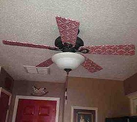 ceiling fan make over, crafts, decoupage, home decor, kitchen design, lighting, repurposing upcycling, After
