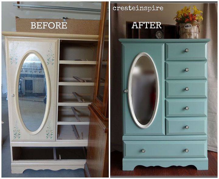 wardrobe makeover, painted furniture