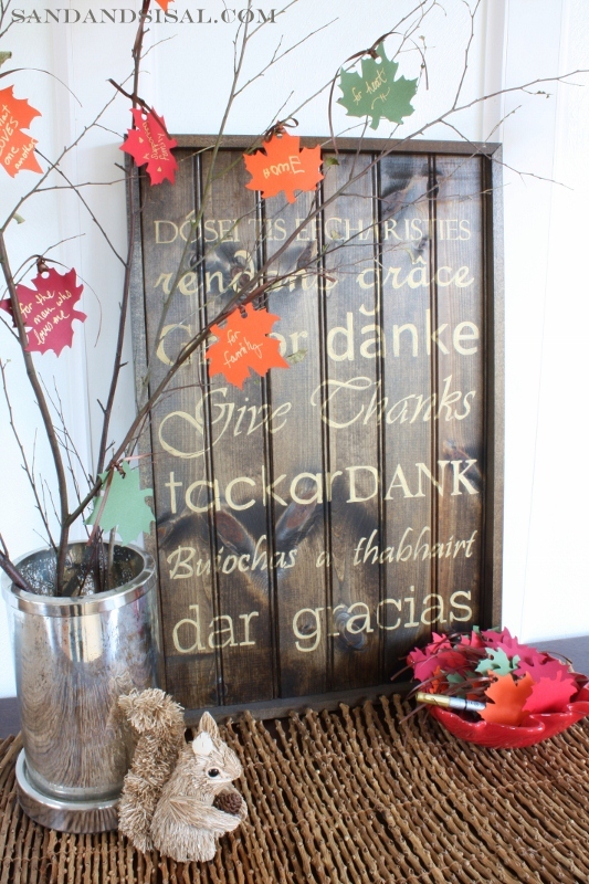 thanksgiving tree, crafts, seasonal holiday decor, thanksgiving decorations, Thanksgiving Tree by Sand Sisal