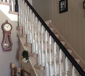 the long time coming staircase banister revival, diy, stairs, woodworking projects, Finished result