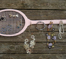 vintage wooden tennis racket make it a jewelry organizer for your tennis star, organizing, repurposing upcycling