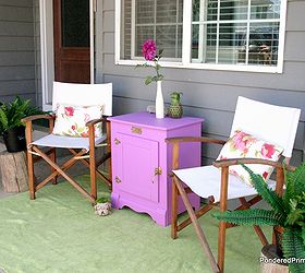 giving an icebox a new color makeover for our summer porch, kitchen cabinets, painted furniture, repurposing upcycling, Now bright and inviting
