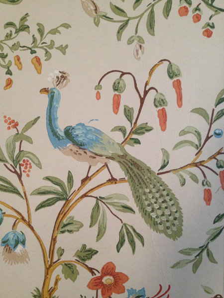 anything blue friday features, home decor, Vintage Wallpaper from