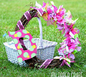 diy spring ribbon wreath, crafts, wreaths, DIY Spring Ribbon Wreath