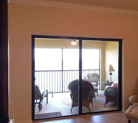 what kind of curtain for patio lanai window, Window leading to lanai and the surrounding wall