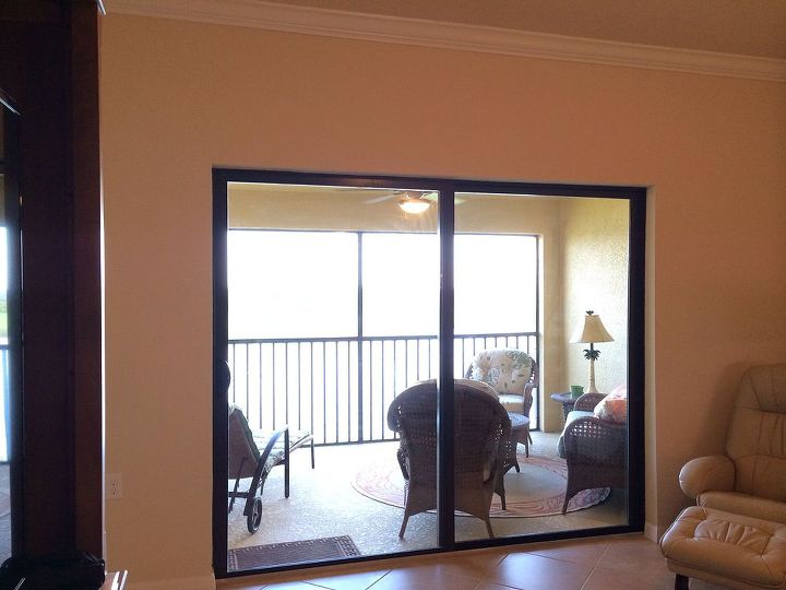 what kind of curtain for patio lanai window, Window leading to lanai and the surrounding wall