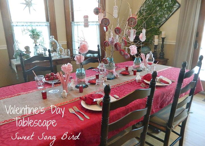 valentinesday romantic double date tablescape on a budget, Una bonita decoraci n de mesa con poco presupuesto
