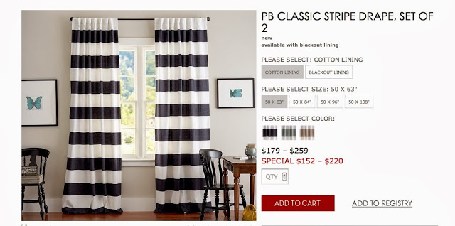 horizontal striped drapes, home decor, living room ideas, reupholster, window treatments, windows
