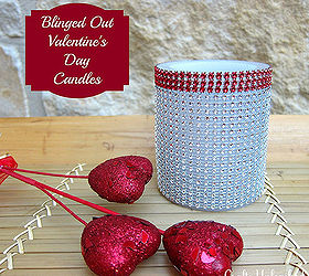 how to easily bling out your candles, crafts, seasonal holiday decor, valentines day ideas