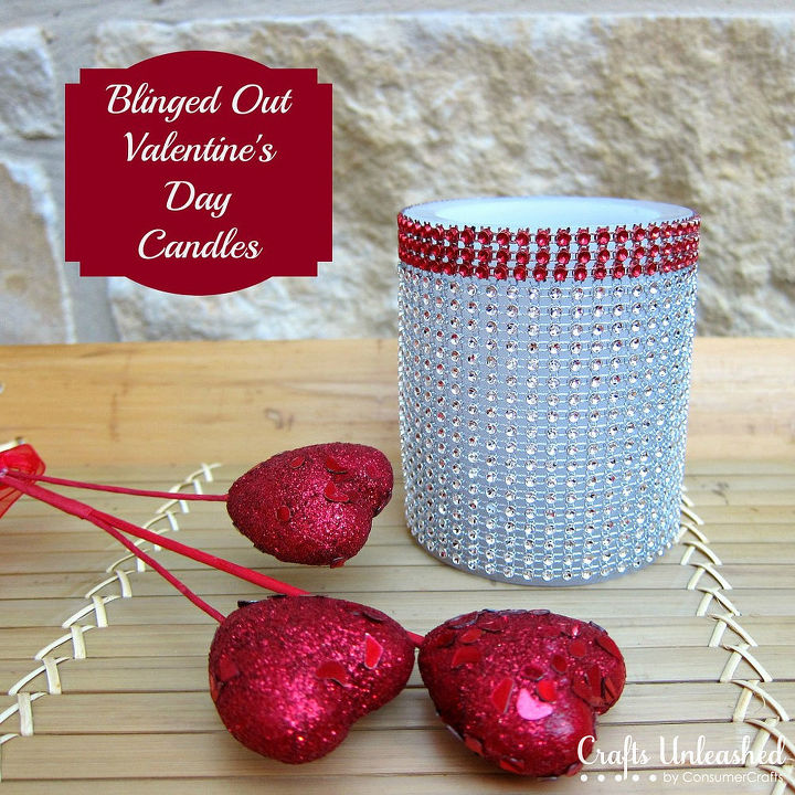 how to easily bling out your candles, crafts, seasonal holiday decor, valentines day ideas