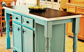 I redid our kitchen island to add a larger counter, seating & fun details!