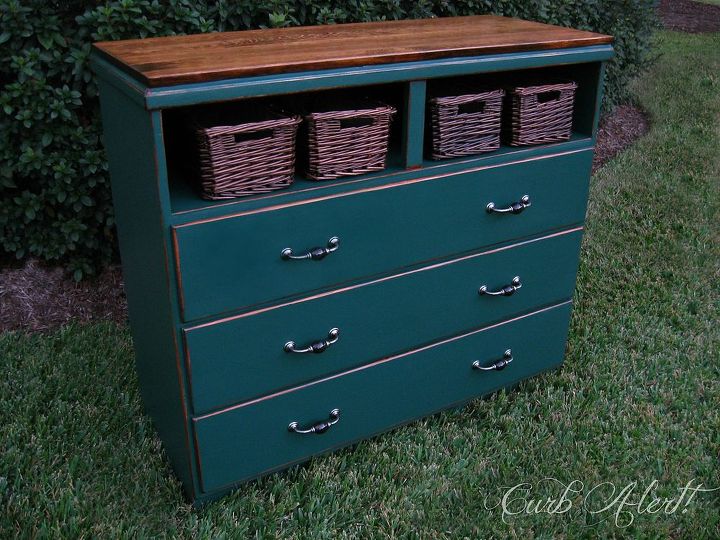 furniture repurposing painting makeovers, home decor, painted furniture, New Media Cabinet with baskets