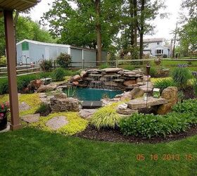 our yard amp outdoor projects, flowers, gardening, outdoor living, Our pond