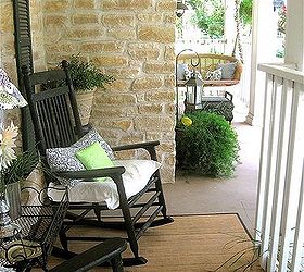 summertime porch, curb appeal, outdoor living, another view of the rockers and swing
