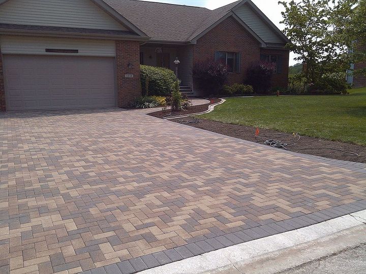 crown point driveway project, concrete masonry, curb appeal, outdoor living