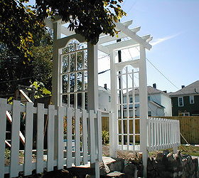 new arbor and revamped old fence, curb appeal, fences, outdoor living
