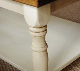 finishing an unfinished coffee table, painted furniture, Leg Detail on the coffee table