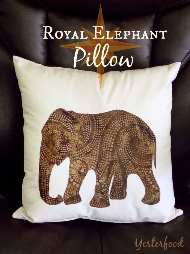 sew a royal elephant pillow cover, crafts
