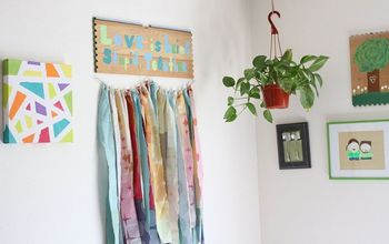 Colorful Recycled Scrap Fabric Banner