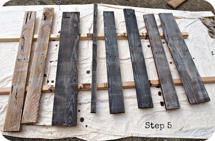 how to age wood with paint and stain, painting, woodworking projects, Step 5 dry brush stain