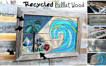 http://beachbumlivin.com  Recycled Pallet Wood Art!!