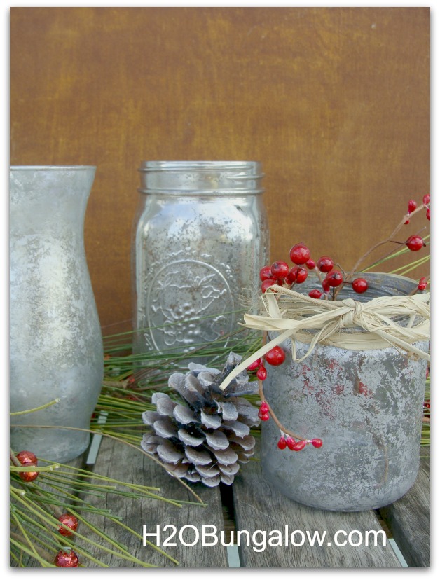 diy mercury glass with craft paint or looking glass spray paint, crafts, painting, seasonal holiday decor, The results are beautiful and slightly different for each style