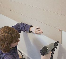 diy plank wall tutorial, diy, how to, wall decor
