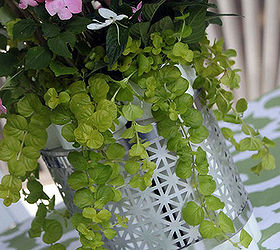 pretty versatile centerpiece made from pvc and radiator screen, crafts, flowers, living room ideas, patio, A living planter