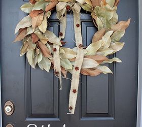 diy magnolia wreath, crafts, wreaths, Welcome with a magnolia wreath