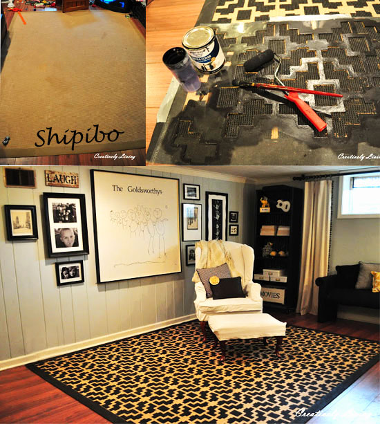 diy shipibo stencils can transform your home, home decor, Shipibo stenciled rug