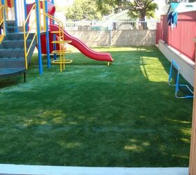 the use of artificial grass for public playgrounds, landscape