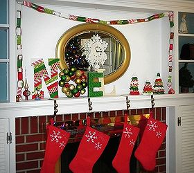 duck tape noel decoration, christmas decorations, crafts, seasonal holiday decor, wreaths, Our duck tape decorated mantel