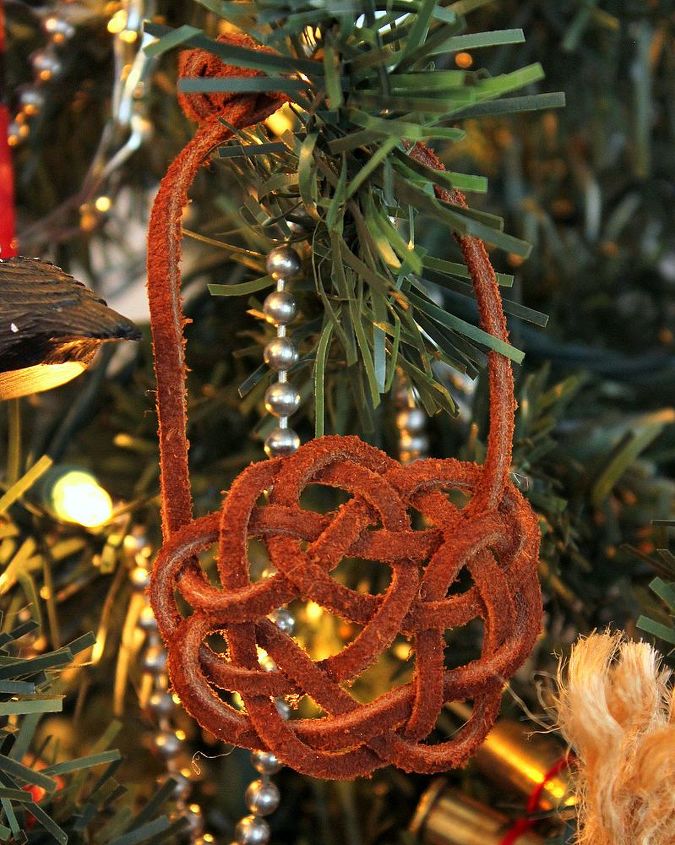 the man tree, christmas decorations, seasonal holiday decor, Leather lacing Celtic Tree of Life Knot