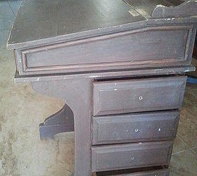 old school desk refurb, chalk paint, home decor, painted furniture, Old school desk before
