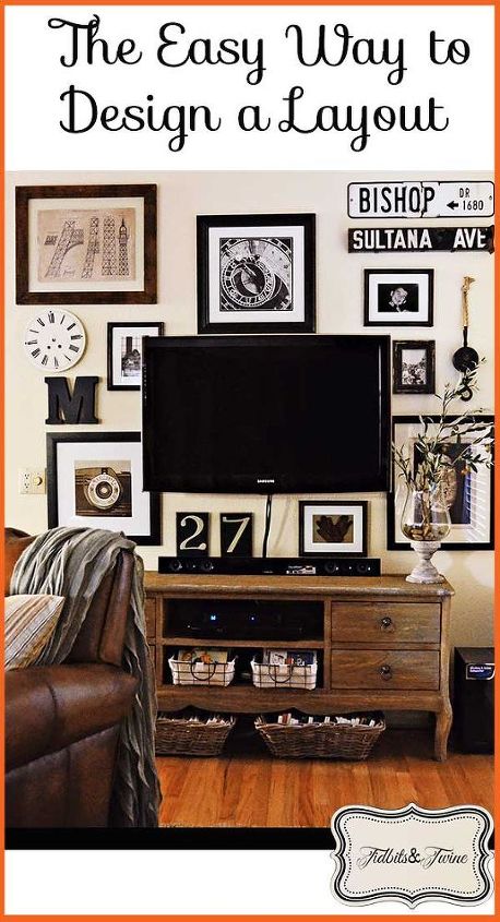 my gallery wall reveal from drab to fab, home decor, paint colors, wall decor, Tip for laying out a gallery wall so that you get the look you want without making extra holes in your wall