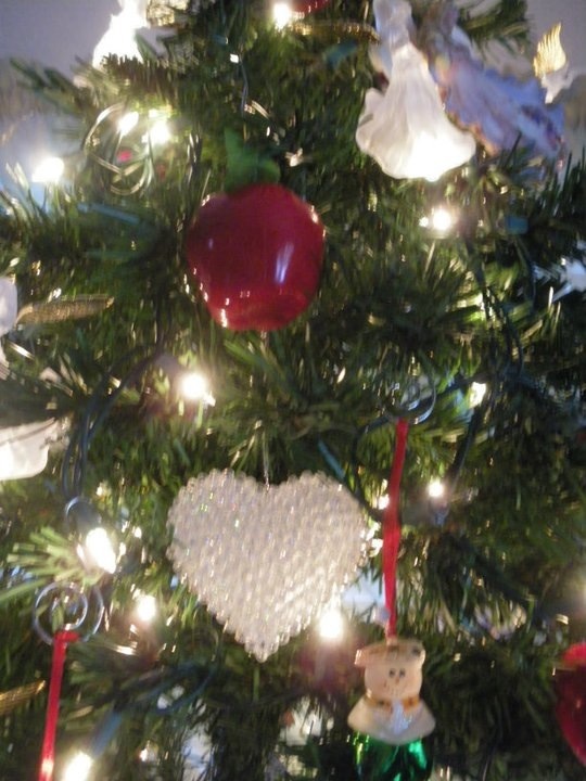 my memory christmas angel tree, christmas decorations, seasonal holiday decor, My mom loved the glass ornaments as so do I they sparkle 0
