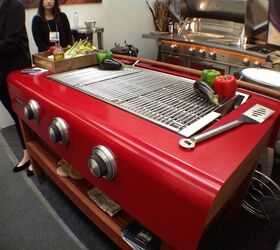 hometalk visits the architectural disget home design show in nyc, Check out this grill the hood hides away so your friends can gather around the grill MAde by Caliber