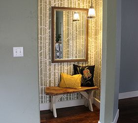 creating an inviting hallway with stencils, foyer, home decor, painting