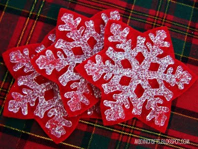 8 budget friendly hostess gift crafts, christmas decorations, crafts, seasonal holiday decor, Dollar Store Snowflake Coasters
